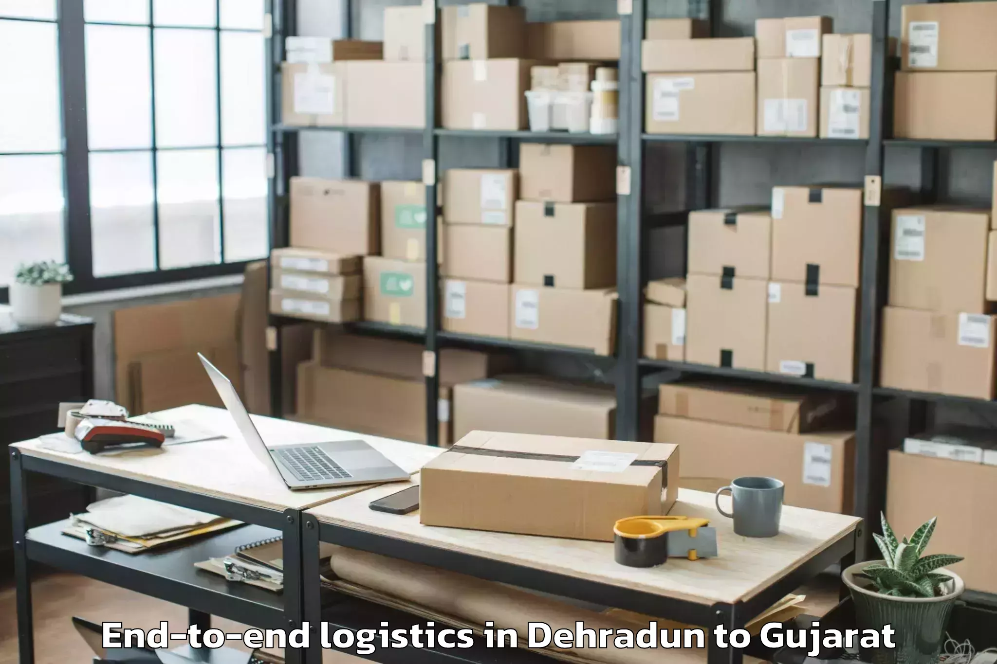 Top Dehradun to Khambhat End To End Logistics Available